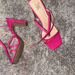 Pink flirty heels